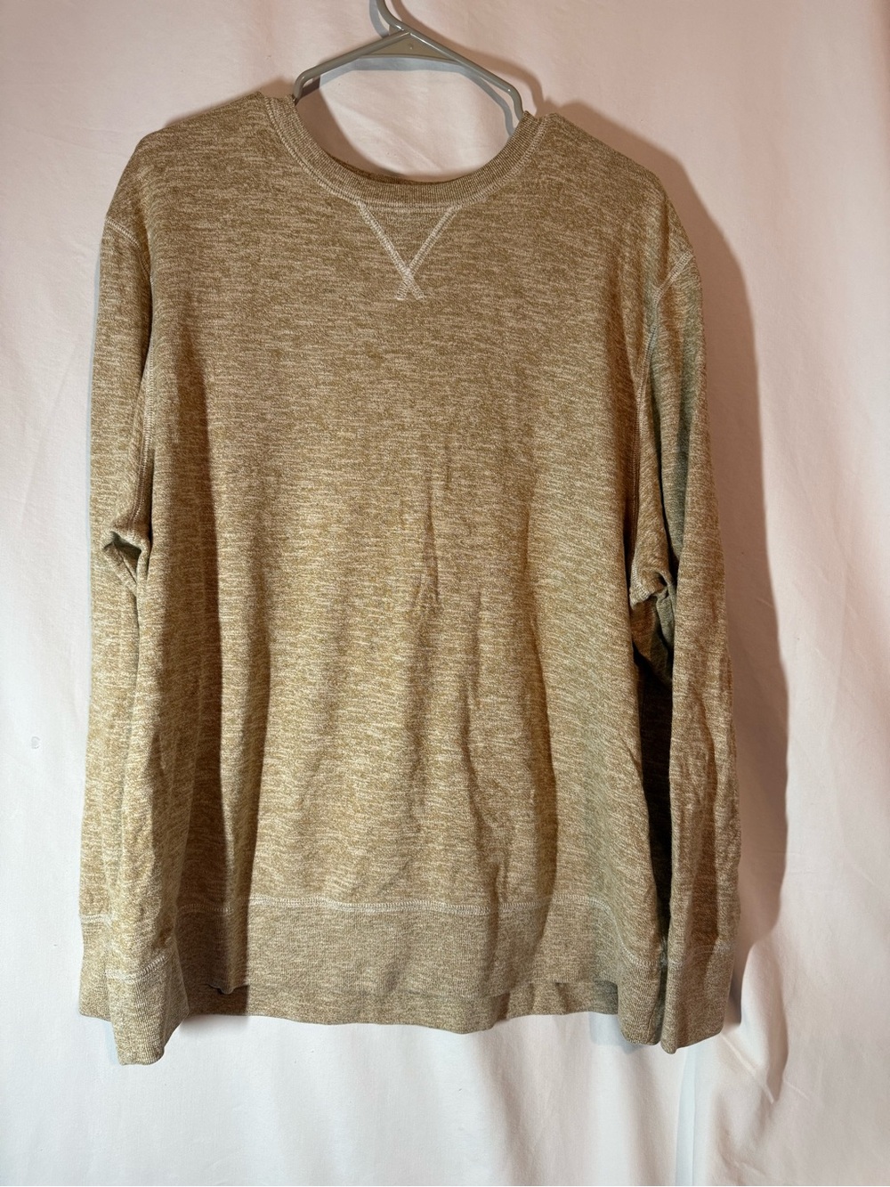 The North Face Men’s XL Crewneck Sweatshirt Tan Heather Made in Peru Fall 2014